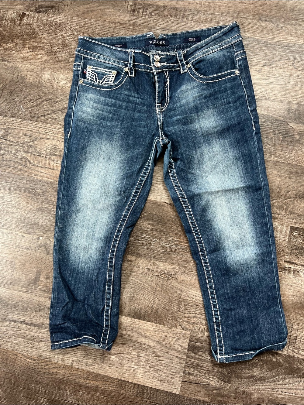 Vigoss Dark Blue Mid-Rise Capris